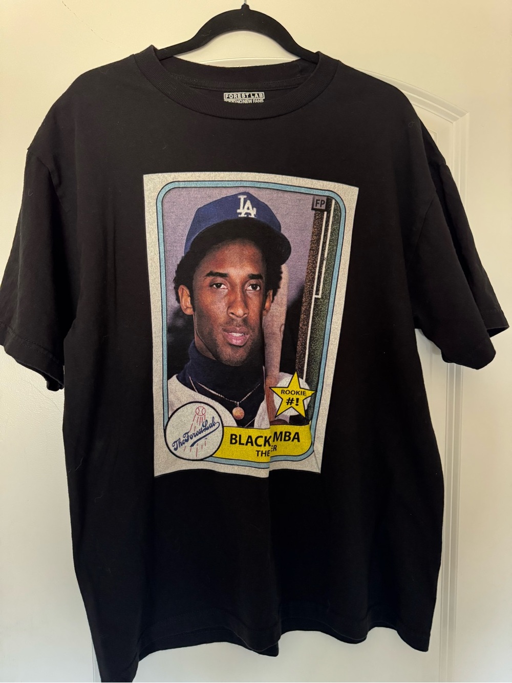 Lrg Black Graphic Baseball Card Print Tee